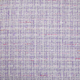 Tweed de coton parme et blanc