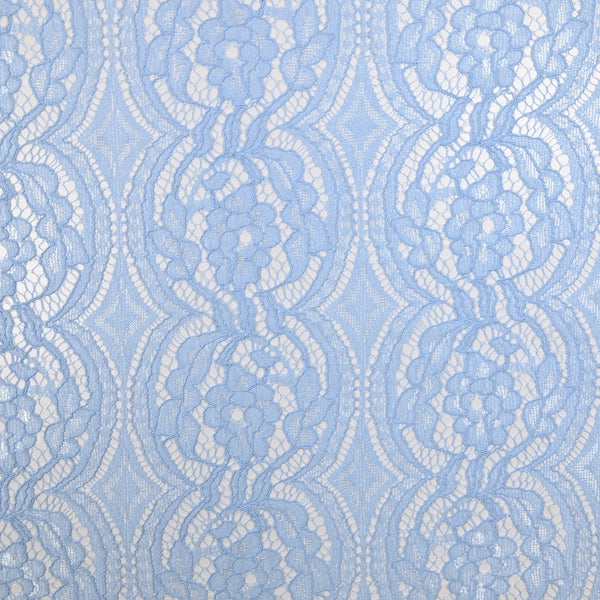 Dentelle festonnée polyester Olga bleu clair