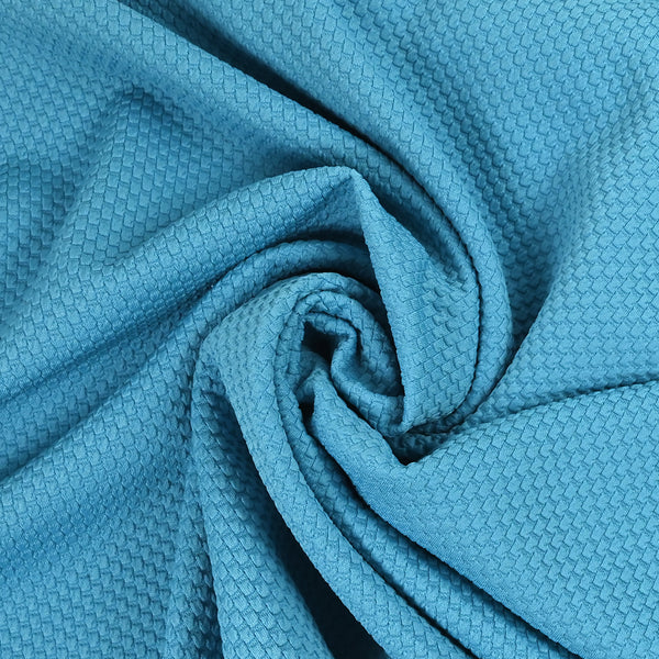 Azure blue honeycomb jersey