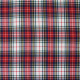 Tartan polyester rouge et bleu