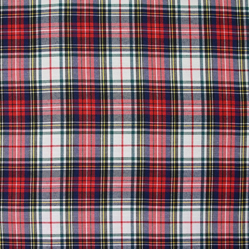 Tartan polyester rouge et bleu