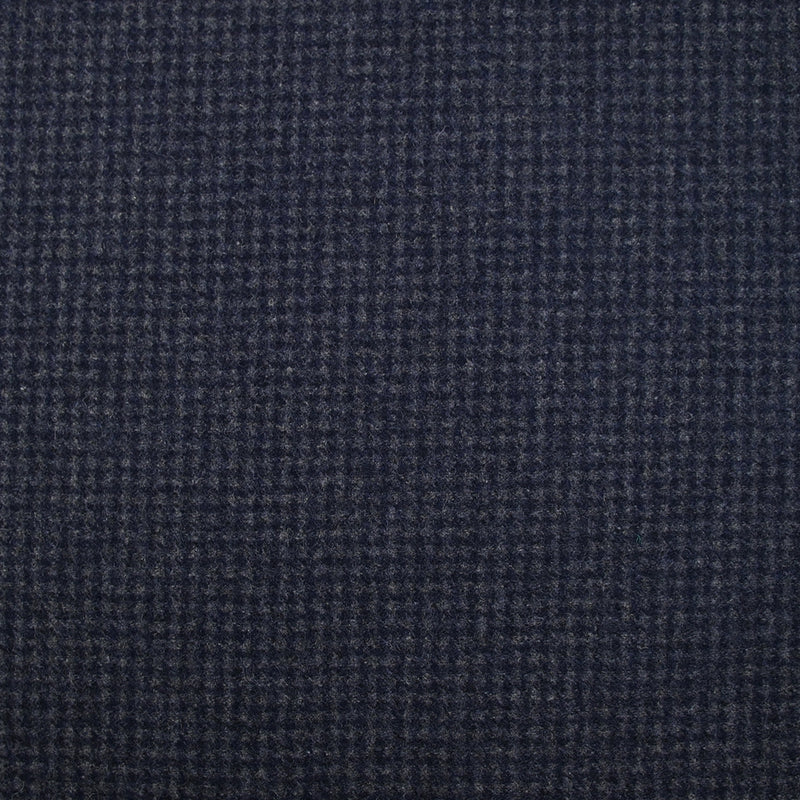 Laine mélangée pied de puce bleu marine et gris