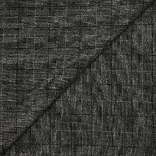 Polyester à carreaux fond gris anthracite