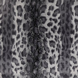 Velours de coton ras imprimé léopard gris