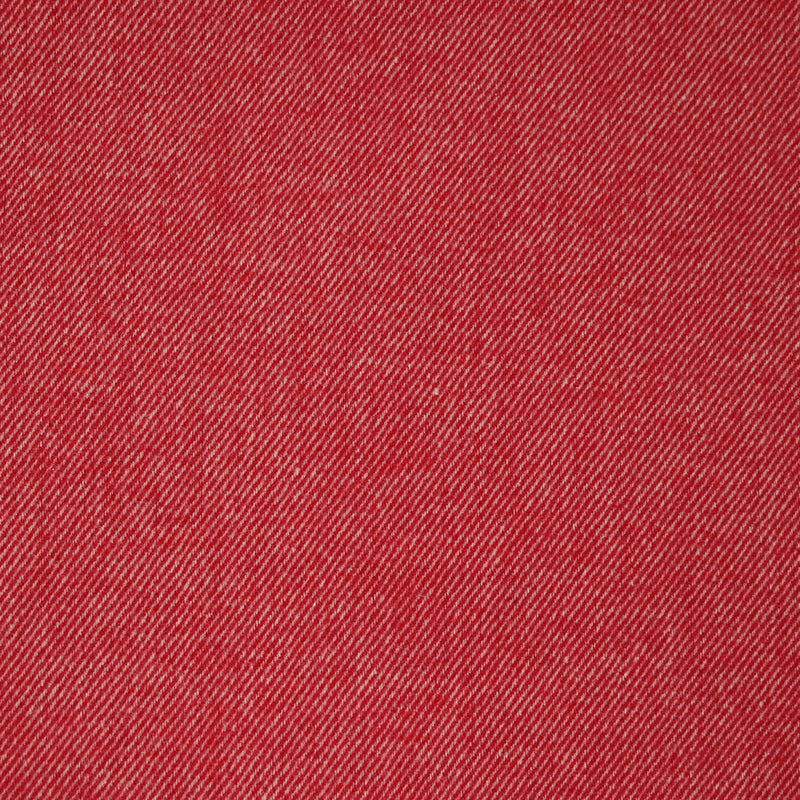 Sergé de laine mélangée rouge et blanc