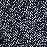 Jersey imprimé pois blanc fond bleu marine