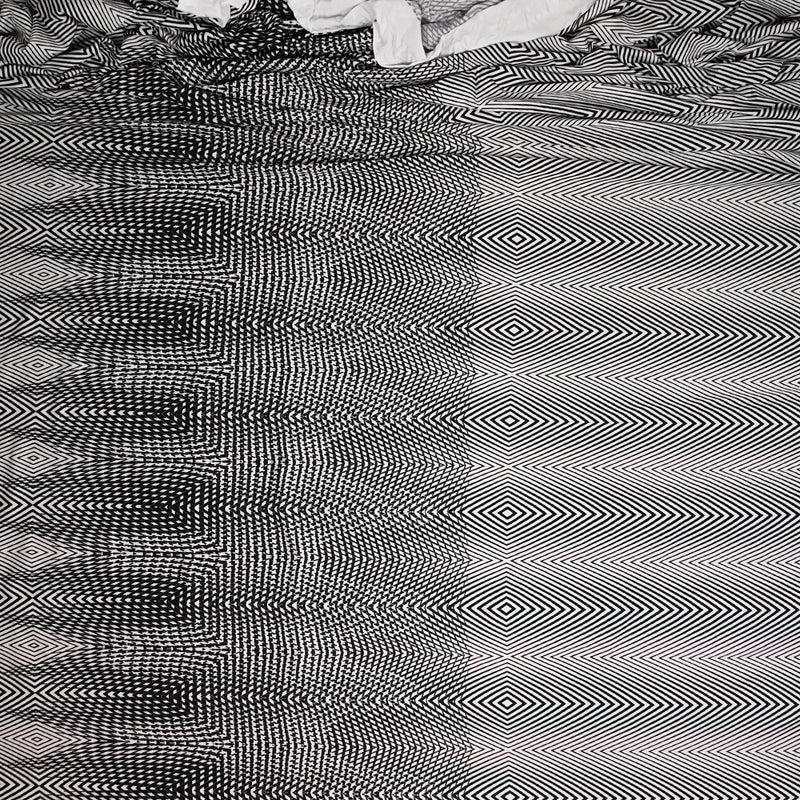 Jersey polyester optique noir et blanc
