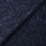 Dentelle florale bleu marine festonnée