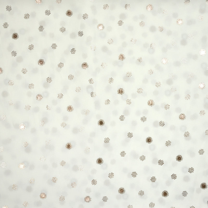 Crêpe georgette lurex griffure polyester fond blanc