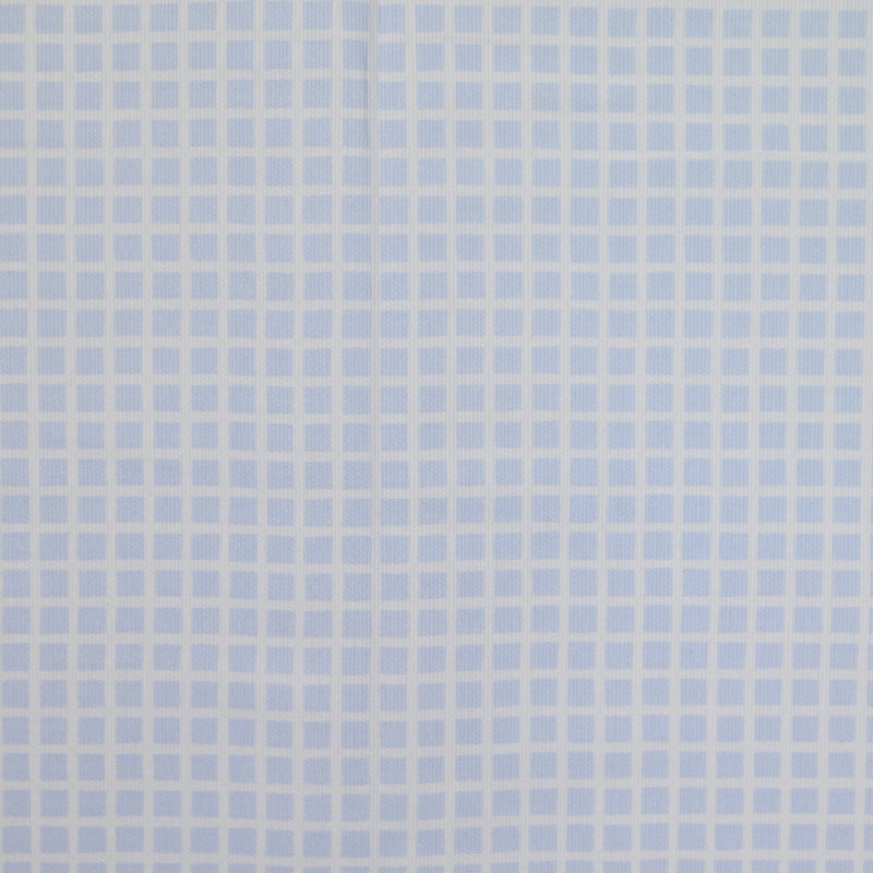 Piqué de coton imprimé carré bleu