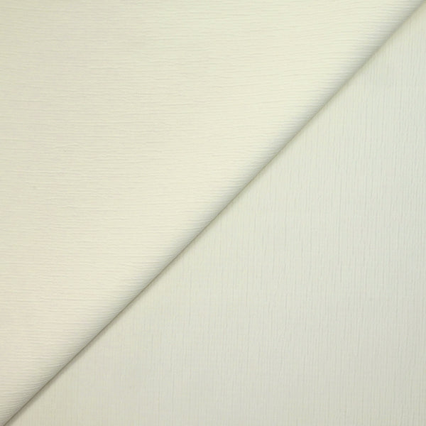 Crêpe de polyester crinkle blanc cassé