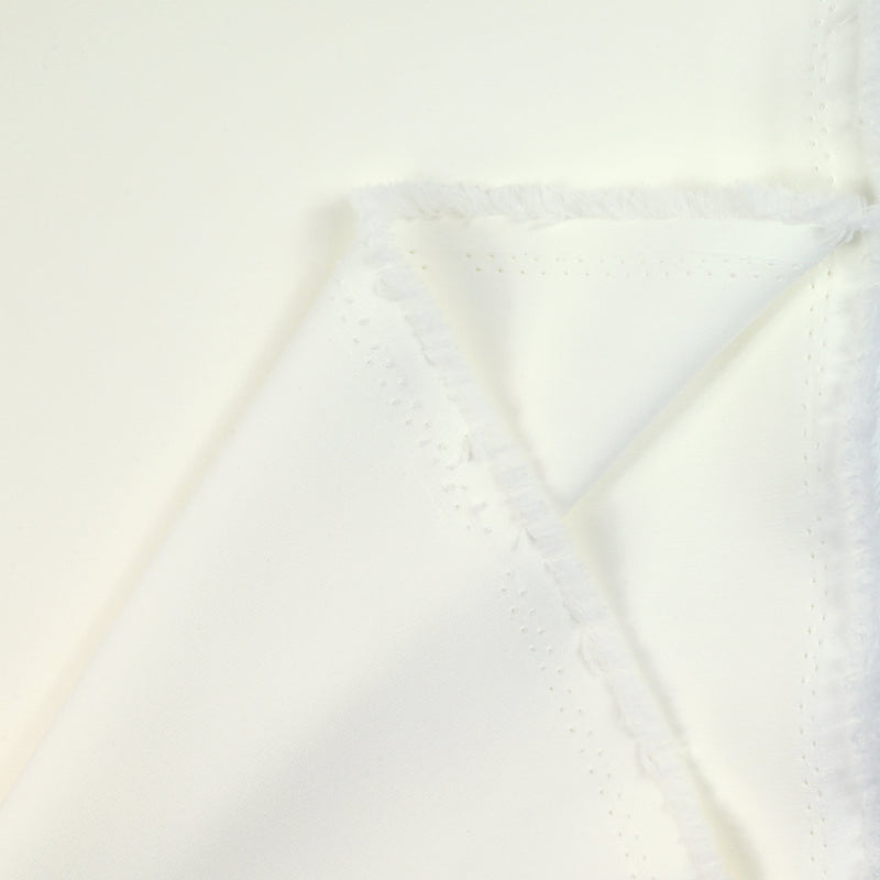 Crêpe de polyester lourd Madeleine blanc