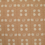 Crêpe de polyester fin imprimé vivace fond marron clair