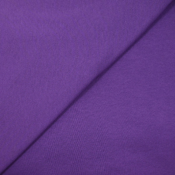 Molleton de coton french terry doux violet