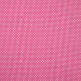 Popeline de coton à pois S blanc fond rose