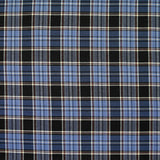 Tartan polyester bleu et noir