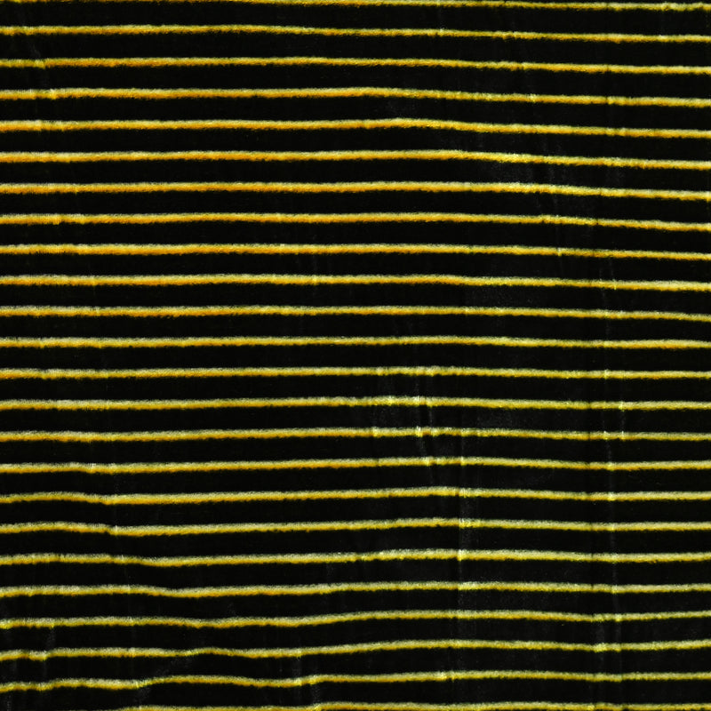Polyester mesh velvet scratches and flowers mustard bottom