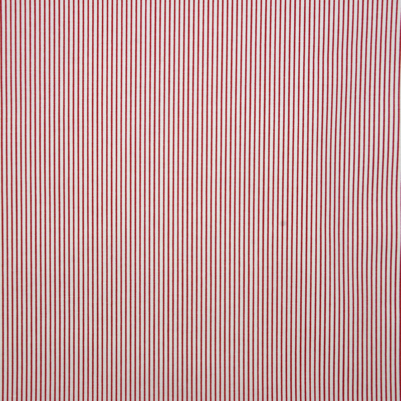 Coton élasthanne rayé rouge et blanc