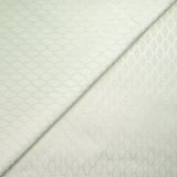 Jacquard en satin de coton élasthanne blanc cassé