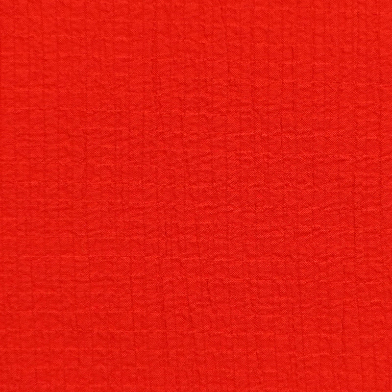 Crêpe Lara polyviscose gaufré rouge