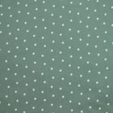 Jersey de coton fin étoiles blanc fond vert de gris