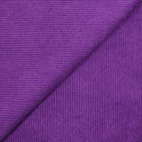 Velours polyester côtelé violet