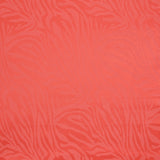 Satin jacquard de viscose Tigrou fond corail