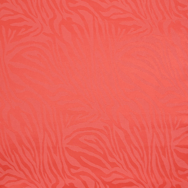 Satin jacquard de viscose Tigrou fond corail