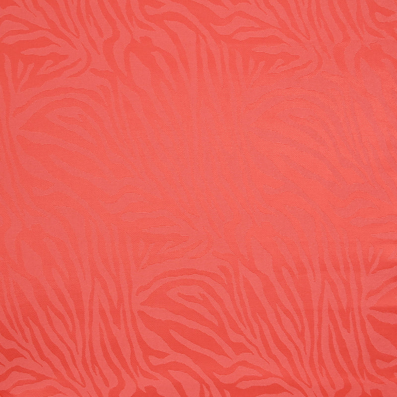 Satin jacquard de viscose Tigrou fond corail