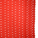 Broderie anglaise Victoria rouge
