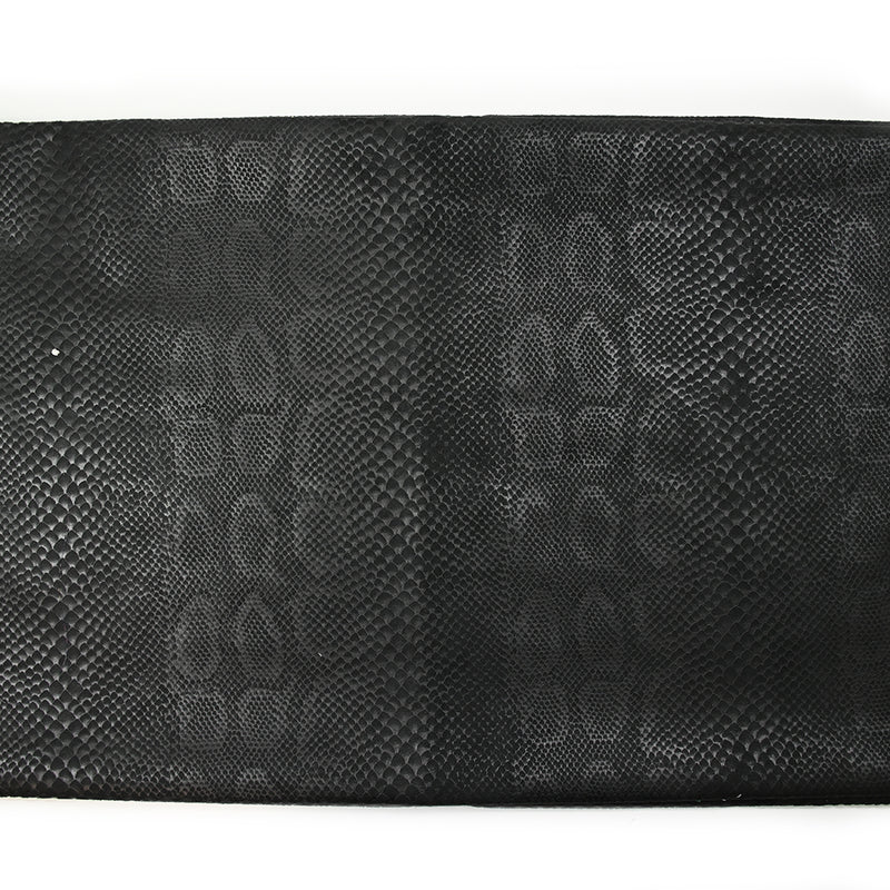 Velours polyester effet serpent fond noir