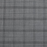 Tissu tailleur 100% laine prince-de-galles noir, canard fond gris