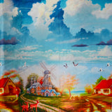 Satin imprimé avec rayures satin polyester chevaux