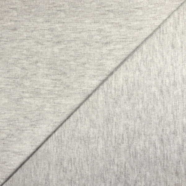 Jersey de coton imprimé effet chiné gris