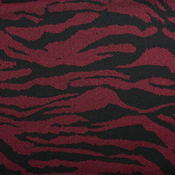 Jersey de polyester camouflage bordeaux et noir