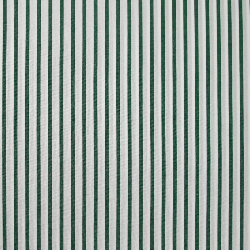 Coton chemise rayé vert et blanc