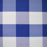 Coton imprimé à carreaux damier rayé bleu et blanc