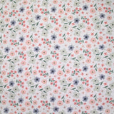 Coton imprimé amour passion rose et vert d'eau