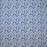 Coton imprimé s'épanouir bleu, blanc et vert
