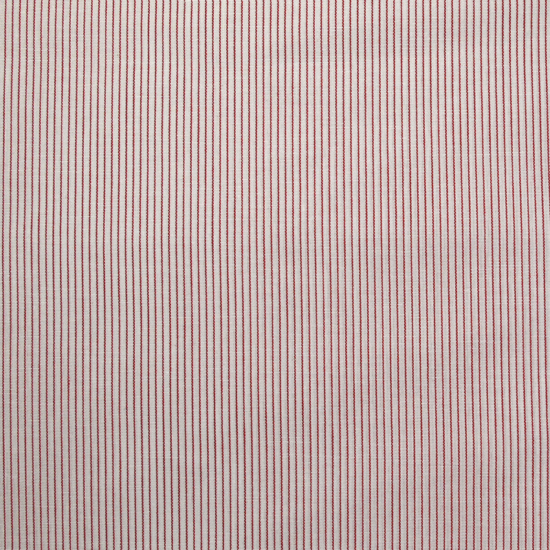 Coton rayé rouge fond blanc