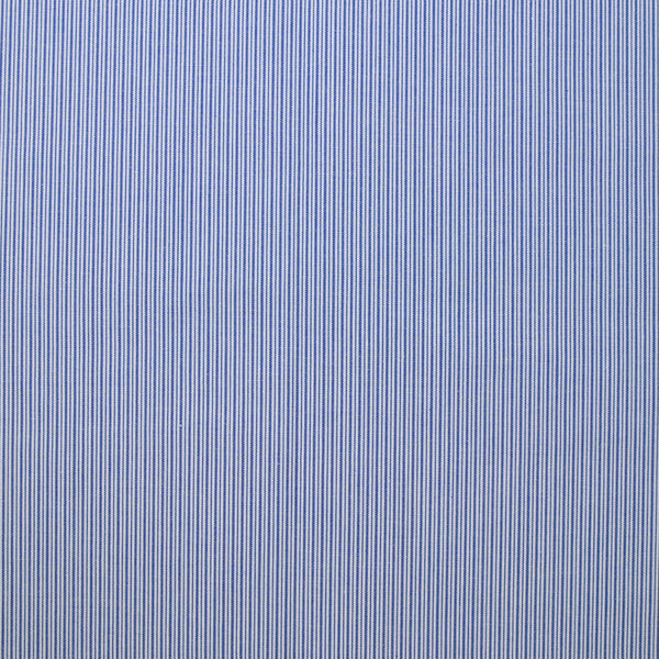Coton tissé teint rayé bleu barbeau et blanc