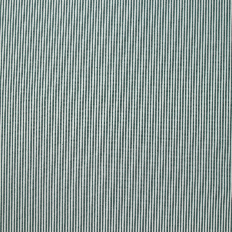 Coton tissé teint rayé vert bleuté fond blanc