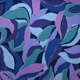 Crêpe lourd imprimé cocon floral mauve et violet