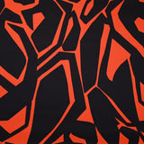Crêpe lourd imprimé labyrinthe orange
