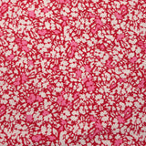Crêpe viscose imprimé fleuri abstrait rouge et rose