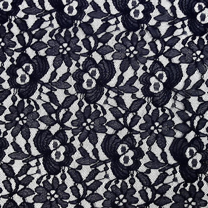 Dentelle polyester pétale fond marine