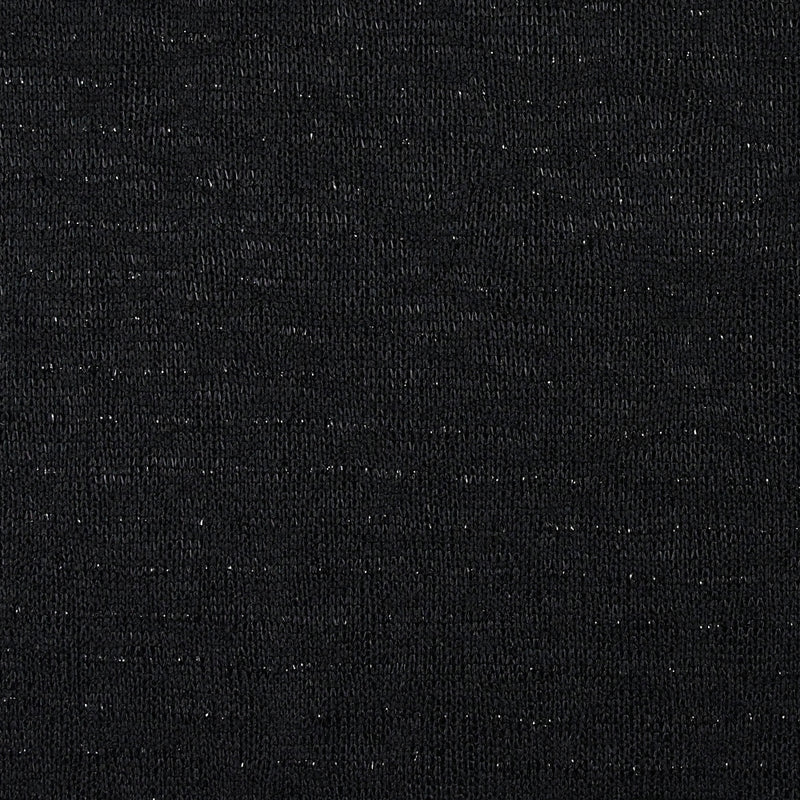 Maille de polyester rayures lurex fond noir