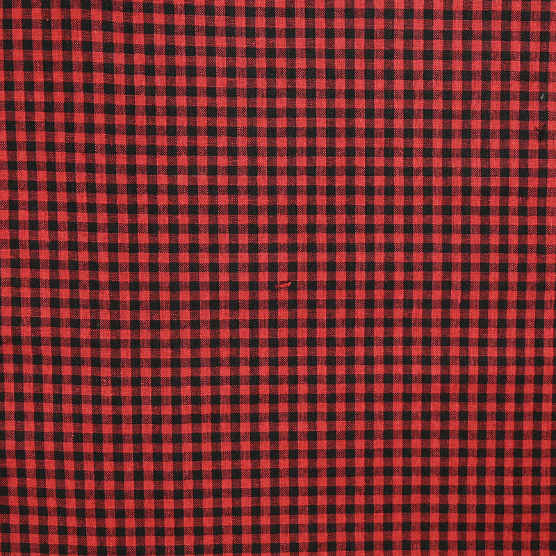 Polycoton Vichy 5 mm rouge et noir