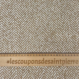 Laine mélangée chevron beige et blanc