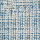Tweed polycoton blanc cassé et bleu clair